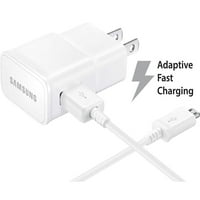 Adaptivni brz punjač Kompatibilan sa Alcatel OneTouch pop ikonom [Zidni punjač + noge USB kabl] Bijela - Novo