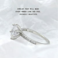 Ženski cirkonski dijamant personalizirani prsten za angažman princeze