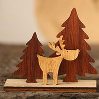 Božićni drveni vilinski oblik oblika viseći privjesak za vrtlari DIY ukras