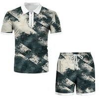 Muške ležerne odjeće Ljeto Šarene grafičke tiske sa patentnim zatvaračem i kratke hlače odijevaju zveznike