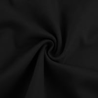Simu Crna suknja za žene Flared ženske suknje casual solid rastezljivi naglice mini svestrana suknja