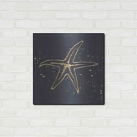 Luxe Metal Art 'Gold Starfish I' by Chris Paschke, Metalna zida Art, 24 x24