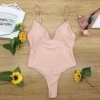 Bigersell Monokini jednodijelni kupaći kostimi za bandeave Bikini set Push-up brazilski kupaći kostimi za kupaće kupaći kostim Ženski plus ženski bikini kupaći kupališta, stil 344, ružičasta XL