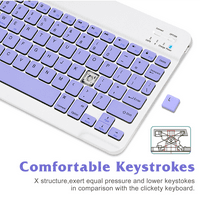 Punjiva Bluetooth tastatura i miš Combo ultra tanak tastatura u punoj veličini i ergonomski miš za Toshiba