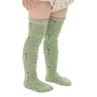 Arvbitana Toddler Baby Girl Clee High Socks Crtani voćni tisak Duge cijevi Socks Ljeto Neklizajuće prozračne čarape za djecu 0-5t