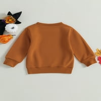 Musuos Baby Boy Girl Halloween Dukserica Ghost Pismo Ispis Jesen Zimski pulover vrhovi