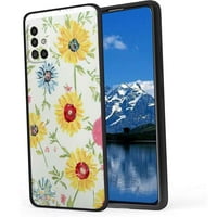 Kompatibilan sa Samsung Galaxy A 4G futrolom telefona, cvjetni-mini fuseli silikonski zaštitni za TEEN