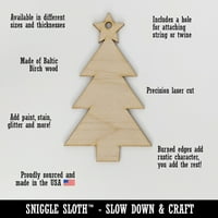 TACO Doodle Woody Holiday Božićno ukrašavanje nedovršenog DIY prethodno izbušenog zanata