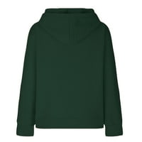 Ersazi ženske kardigan džempene ženski modni džep sa kapuljačom dugih rukava s dugim rukavima, ležerni dugim džemper u vojnoj vožnji zelenom pamučnom bluzom m