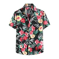 Muške majice Havajska velika veličina rever od tiskanog poklopca cvjetni casual majica kratkih rukava