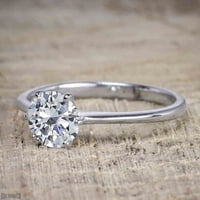 Klasični okrugli rez pasijans karat Man izrađen dijamantskih moissan zaručnički prsten sa 18K pozlaćenom