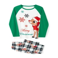 Gwiyeopda Christmas Family Pidžamas Set Elk Print Dugi rukav noćni odjeća za spavanje LoungeWer PJS