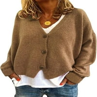 Ženska lagana gumba dolje Klit kardigan džemper jakna pletiva