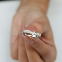 Princeza rez Moissinite vječni prsten za žene, srebrna srebra, SAD 6,00