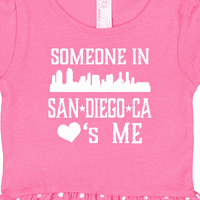 Inktastic San Diego Neko voli me skyline poklon Dječja haljina
