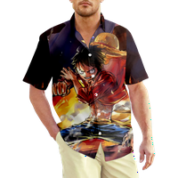Ležerne prilike Havajska majica niz kratki rukav za muškarce Jedan luffy Resort Seaside Child