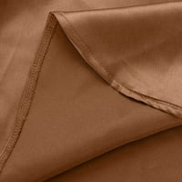 Yyeselk ženske ležerne satenske svileske svile dugih rukava dolje majica Formalna radna bluza TOP kap