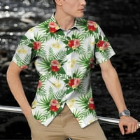 Corashan Fit košulje Muška modna majica na Havajski casual majica kratkih rukava up košulje za muškarce