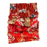 Postavite japansku stilu bronzing patchwork platnene set, obična pamučna krpa mala cvjetna ručno izrađena