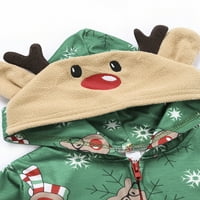 Calsunbaby božićna porodica podudaranje duhovica pidžamas reindeer One kombinezon patentni zatvarač