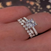 Prstenovi cirkonski prstenovi dame dame poklon nakit za djevojke prstenje vjenčani prstenovi, srebro