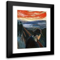 Edvard Munch Crni moderni uokvireni muzej umjetničko otisak pod nazivom - očaj