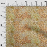 Onuone pamuk poplin tkanina od naranče azijski mozaik cvjetni šivaći materijal za ispis tkanine sa dvorištem