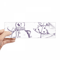 Mas Snowman Snowflake Tree Sketch pravokutnik naljepnica za notebook naljepnica naljepnica