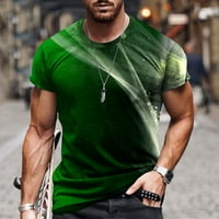 Njoeus muške košulje kratkih rukava majice kratki rukav muškarci casual okrugli vrat 3D digitalni ispis