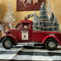 Božićni crveni poljoprivredni kamion ukras vintage smola klasičnog kamiona Crveni kamion za ukrašavanje