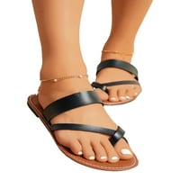 Zodanni ženske ravne sandale Ljeto slajd sandalijski poprečni remen Slade dame cipele modna plaža crna