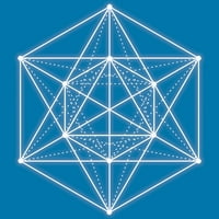 Sveta geometrija minimalna hipster linija Art Muns Royal Blue Graphic Tee - Dizajn ljudi M