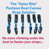 22'-26 'Pontoon Boat Canvas Rješenje s porastom kombinacija s Gator-ujećem platnu remene
