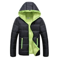 Tking modni muški jesen zimski patentni patentni patentni patentni jakni pakična jakna - crna XL