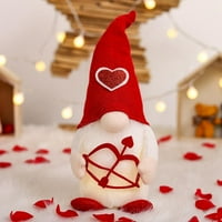 Valentinovo LED dekor plišana gnome punjena životinja za resied ukrase tablice za kućne poklone slatke