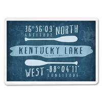 Zemljište između jezera, Kentucky, Jezero Essentials, Latitude i Dužina, Lantern Press, Premium igraće