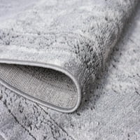 Rugs.com OREGON COLCINS RUG - 8 '11' siva tepih sa niskim pilenim pupom savršeni za dnevne sobe, velike