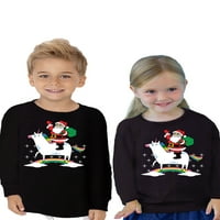 Neugodni stilovi ružna božićna majica s dugim rukavima za djevojke dječake Toddler Xmas Gvineja svinjska majica