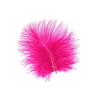 Zucker Feather Seod Dyed Turkey Marabou Perje - 1-4 - šokantno ružičasto