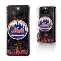 New York Mets Galaxy S Confetti Design Clear futrola