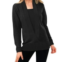 Ženska casual gumba CREPE radna kancelarija Blazer Dame Formalni odijelo Dizajni crne jakne Ženski pulover
