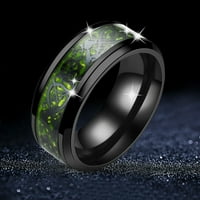 Prsteni titanijski čelični zmaj zmaj sa srebrnim zlatnim zmajem od nehrđajućeg čelika prstena od nehrđajućeg čelika zelena 10