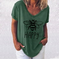 Zodggu Best Loove Fit Ležerne majice za žene Model Bluza Tops Proljeće Ljeto Plus Veličina V Pčela iz