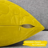 Pravokutni jastuk za razmak 12 X20 baršunasto meko jastuk za dnevni boravak, žuti