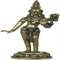 Egzotična Indija Stojeća boginja Tara - Tibetan budistički - mesinganski statuu