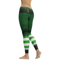 Yoga hlače Žene za joge hlače jastučići pantalone Ispiši zelene pilates gamaše srećom trčeći dobre hlače