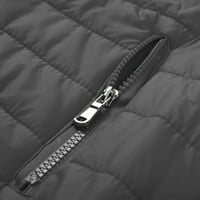 Leey-World Winter Clots za muškarce Muška rukav Sherpa sherpa jakna Flannel Plaid Coats Grey, S