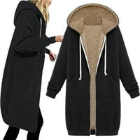 Ženski pad odjeće jakna kaput gornja odjeća sa kapuljačom s kapuljačom s kapuljačom dugim kaputom jakna
