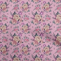 Onuone pamučne svilene svetlo ružičaste tkanine Florase šivene zanatski projekti Tkanini otisci sa dvorištem