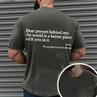 Muška majica Muška majica Grafički tekst 3D Štampanje Street Casual kratkih rukava s tiskane odjeće Basic Grey S